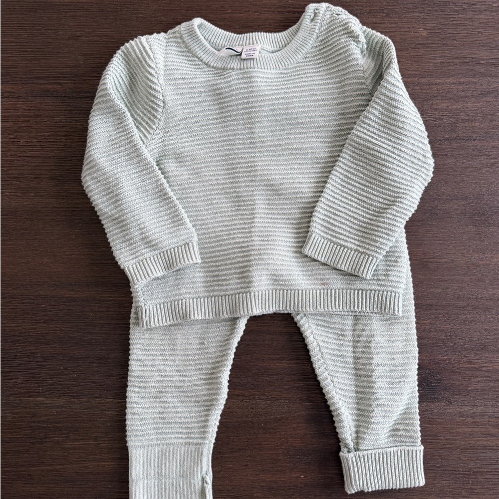 Jamie & Jack Knit Sweater and Pants Set, 6-12M